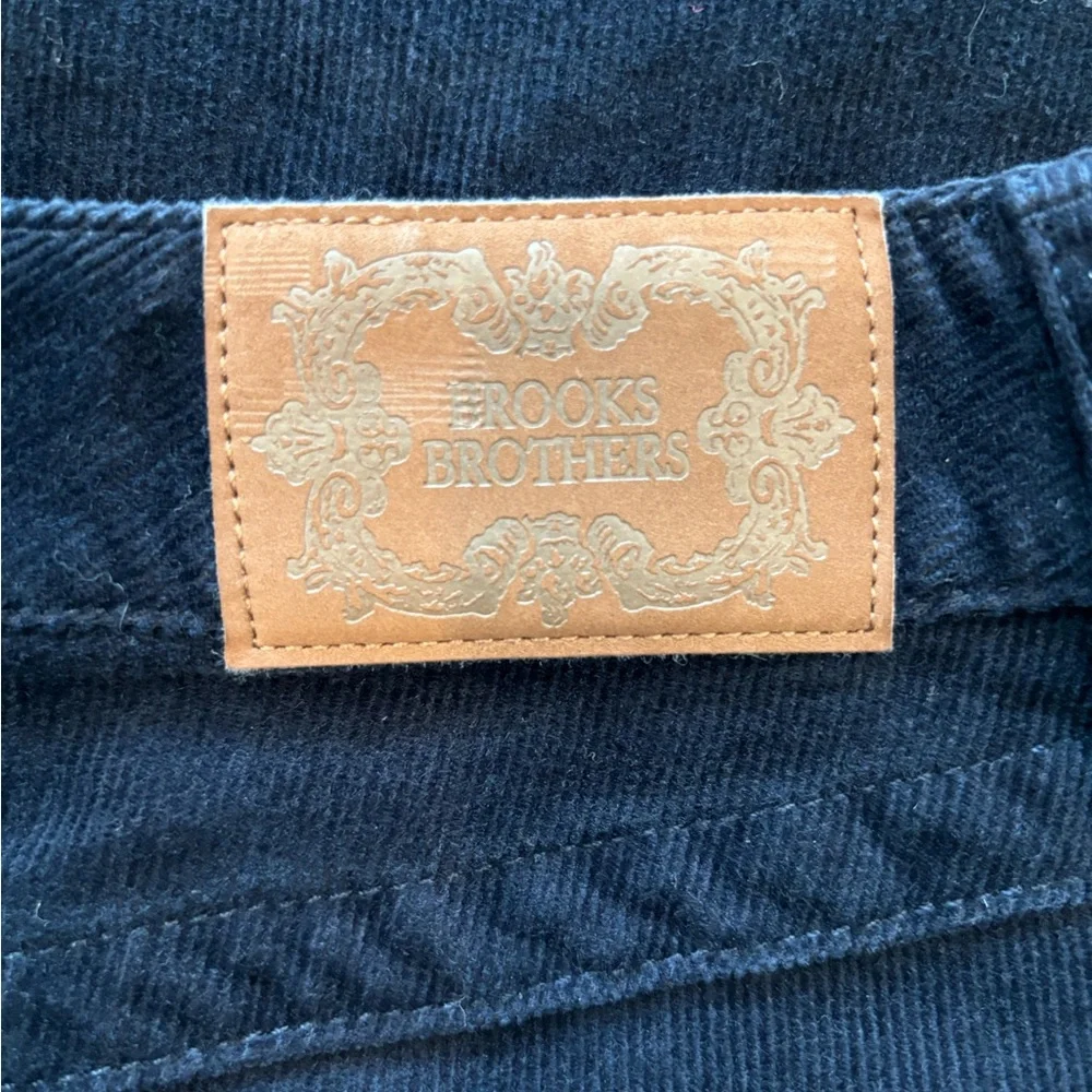 Brooks Brothers Navy Corduroy Mini Skirt Size 6